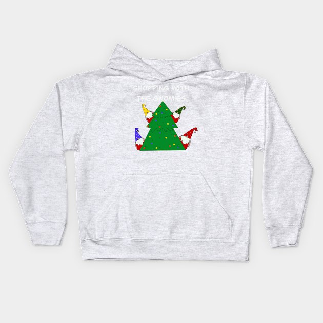 Gnome and the Christmas tree Kids Hoodie by Stephanie Kennedy 